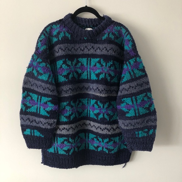 Vintage Knit Fisherman Oversized Sweater Onesize - Picture 2 of 8